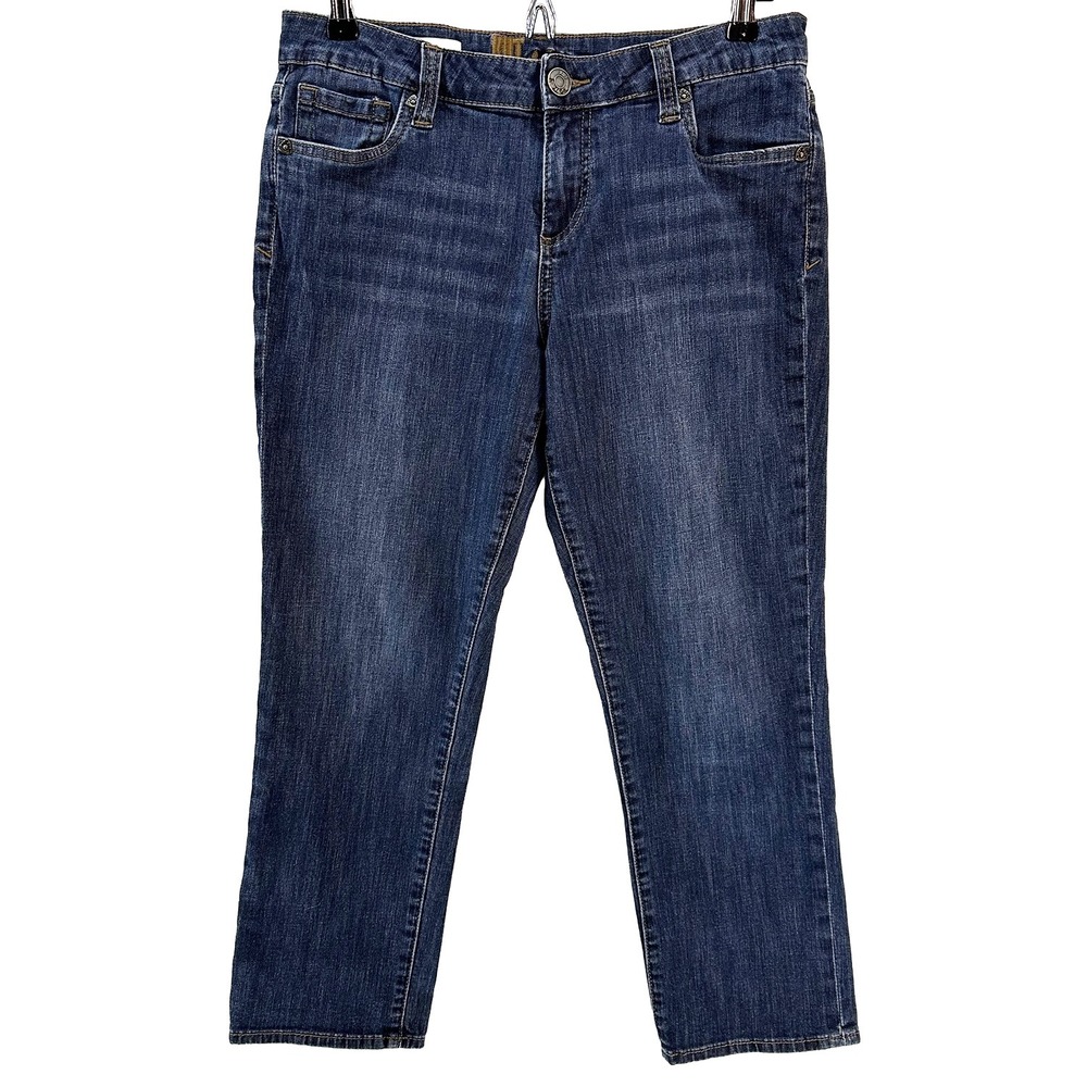 KUT FROM THE KLOTH Women's Bardot Skinny Mid-rise Boyfriend Jeans • 8 • blue